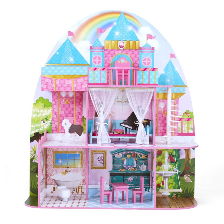 Wooden princess hot sale castle dollhouse